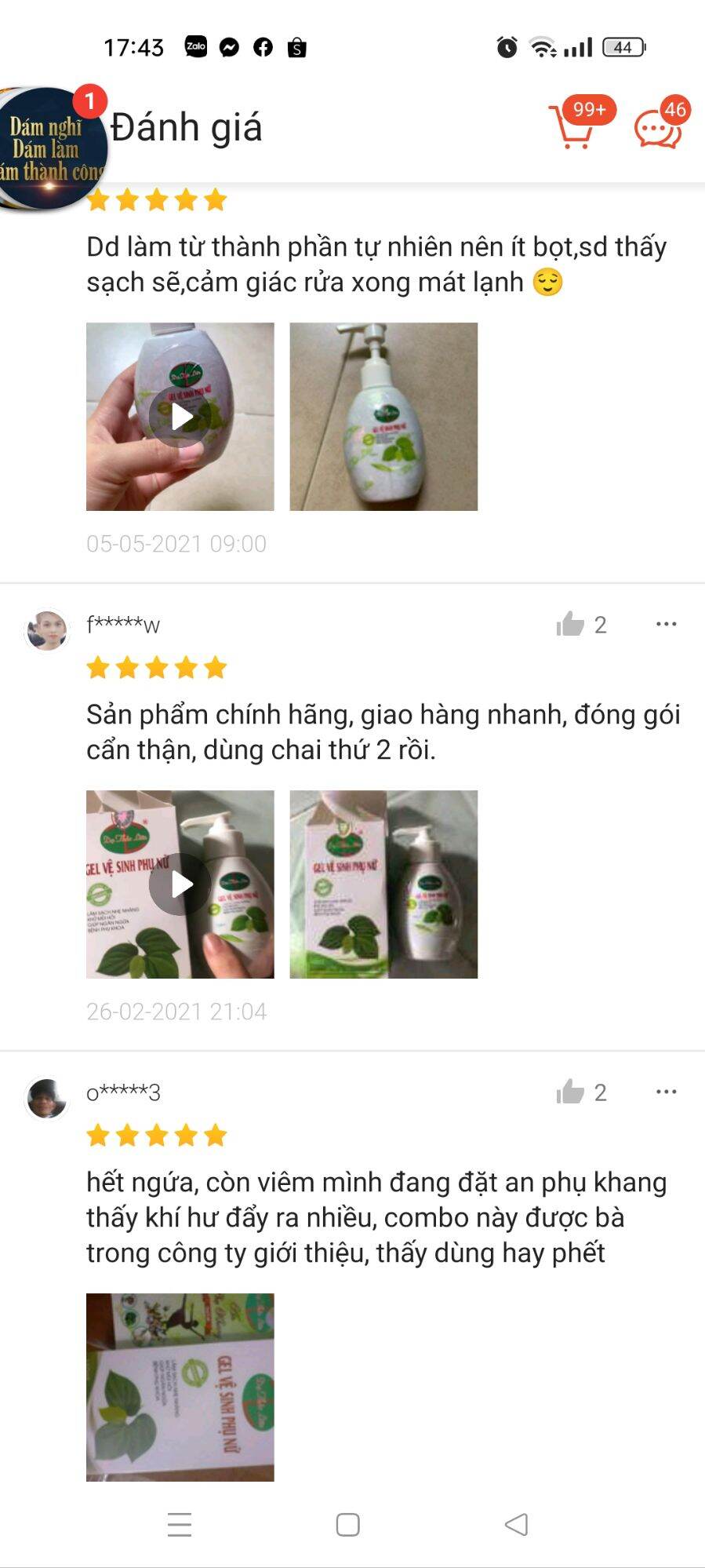 gel vệ sinh dạ thảo liên 150ml