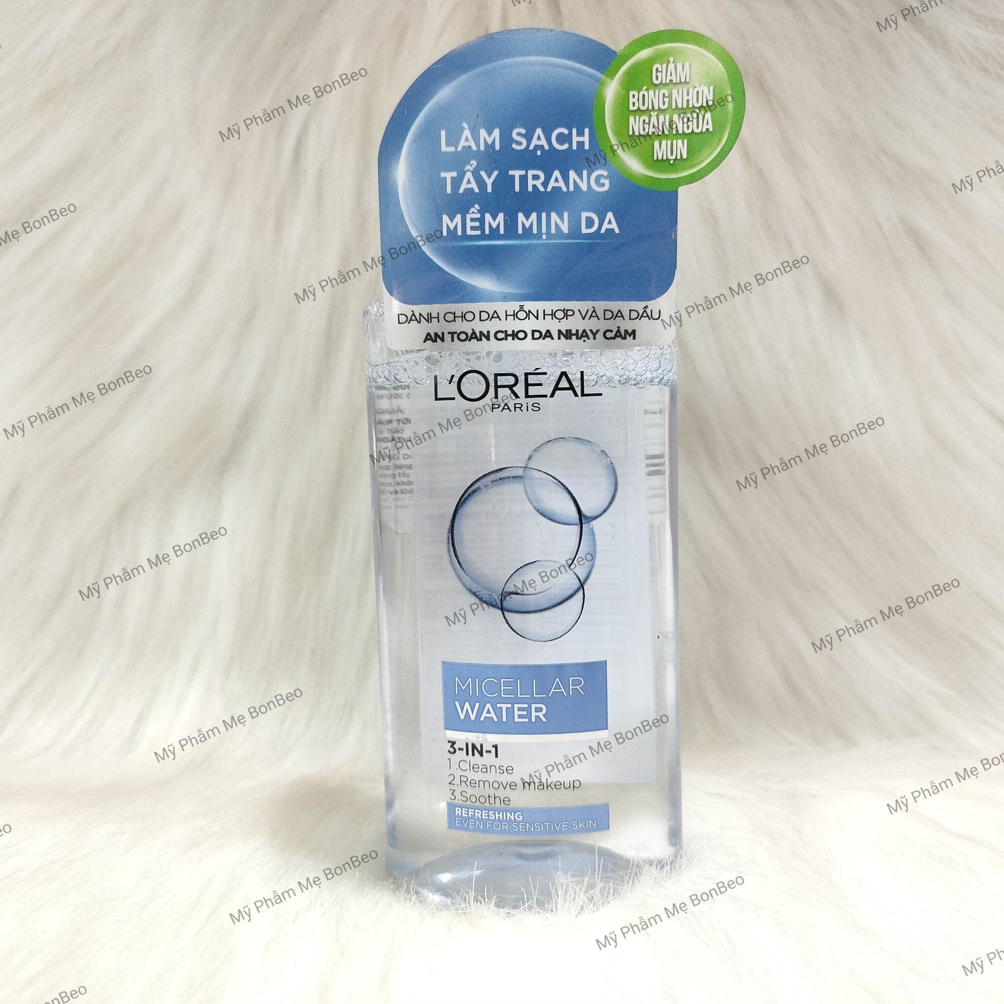 Nước tẩy trang Loreal- L'Oreal Paris 3-in-1 Micellar Water 95ml