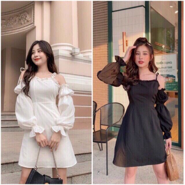 Đầm trễ vai tiểu thư xinh xắn BG