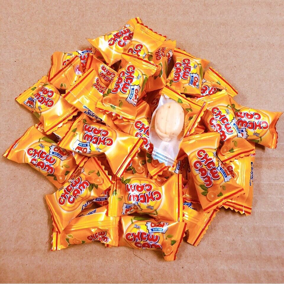 Kẹo Mềm Chew Hải Hà Vị Cam (Gói 105g)
