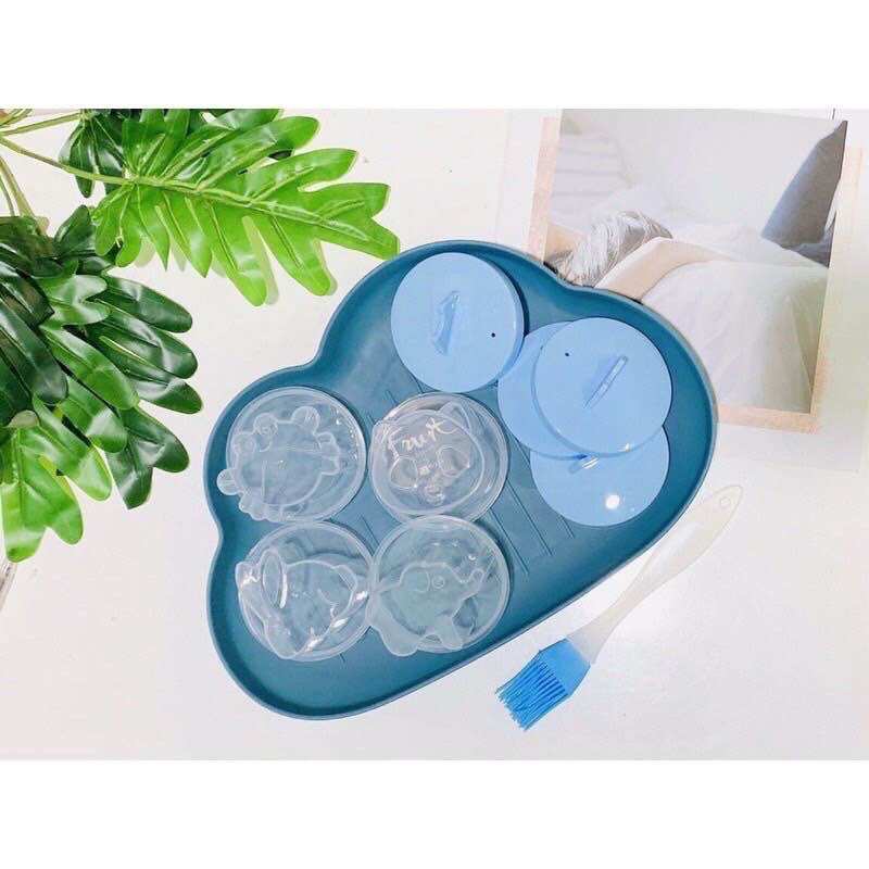 Bộ 4c khuôn hấp trứng, khuôn hấp bánh, khuôn làm pudding, thạch..cho bé ăn dặm