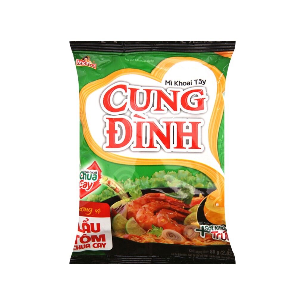 Mì cung đình lẩu tôm chua cay gói 80g