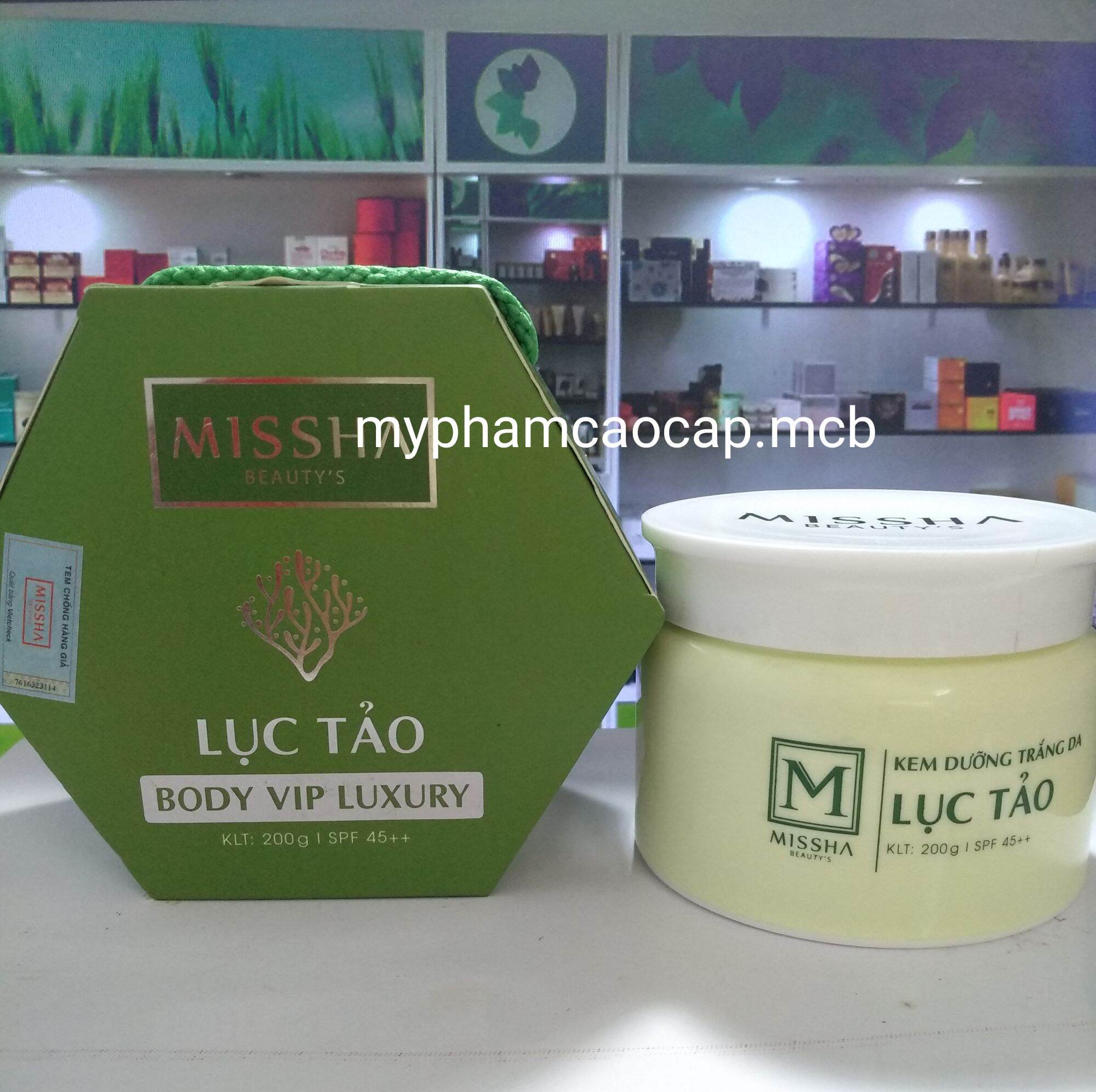 KEM BODY MISSHA TRẮNG DA VI TẢO & THẢO MỘC