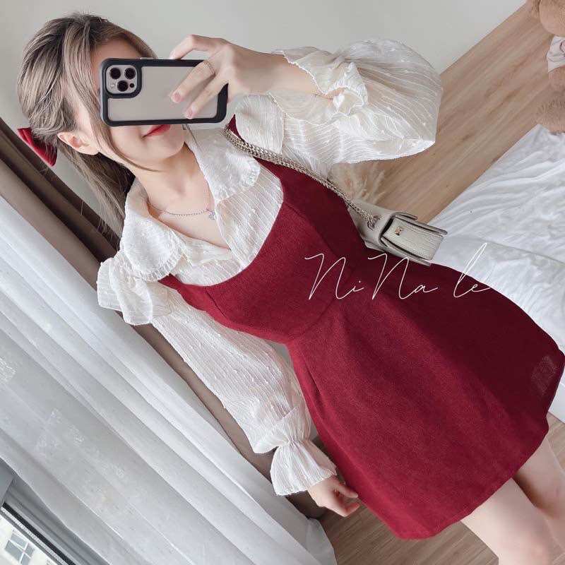 SET YẾM ĐỎ KÈM SOMI CỔ SEN