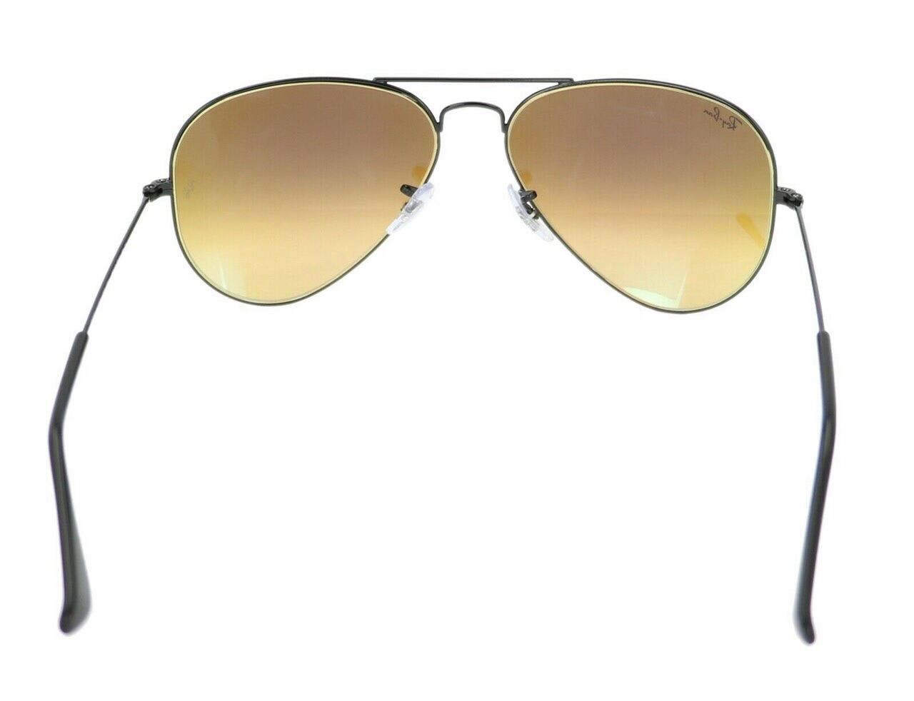 Ray-Ban Men's Aviator Blue Gradient Flash Black Metal Sunglasses Size  58-14-135 