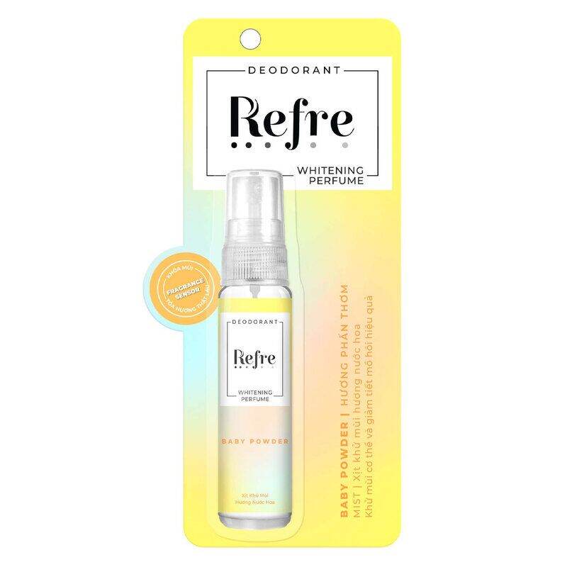 Xịt Khử Mùi Refre Dưỡng Sáng Da Hương Phấn Thơm 30ml