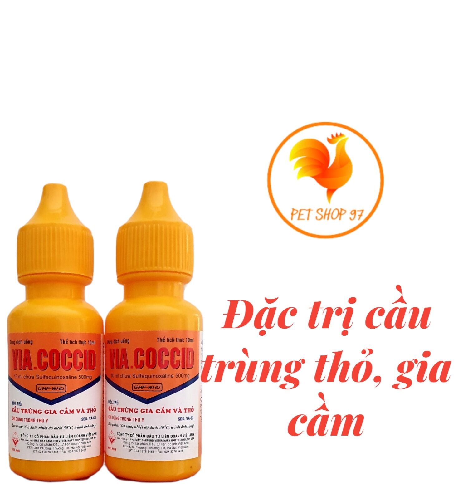 Via coccid 10ml cầu trùng gà, thỏ
