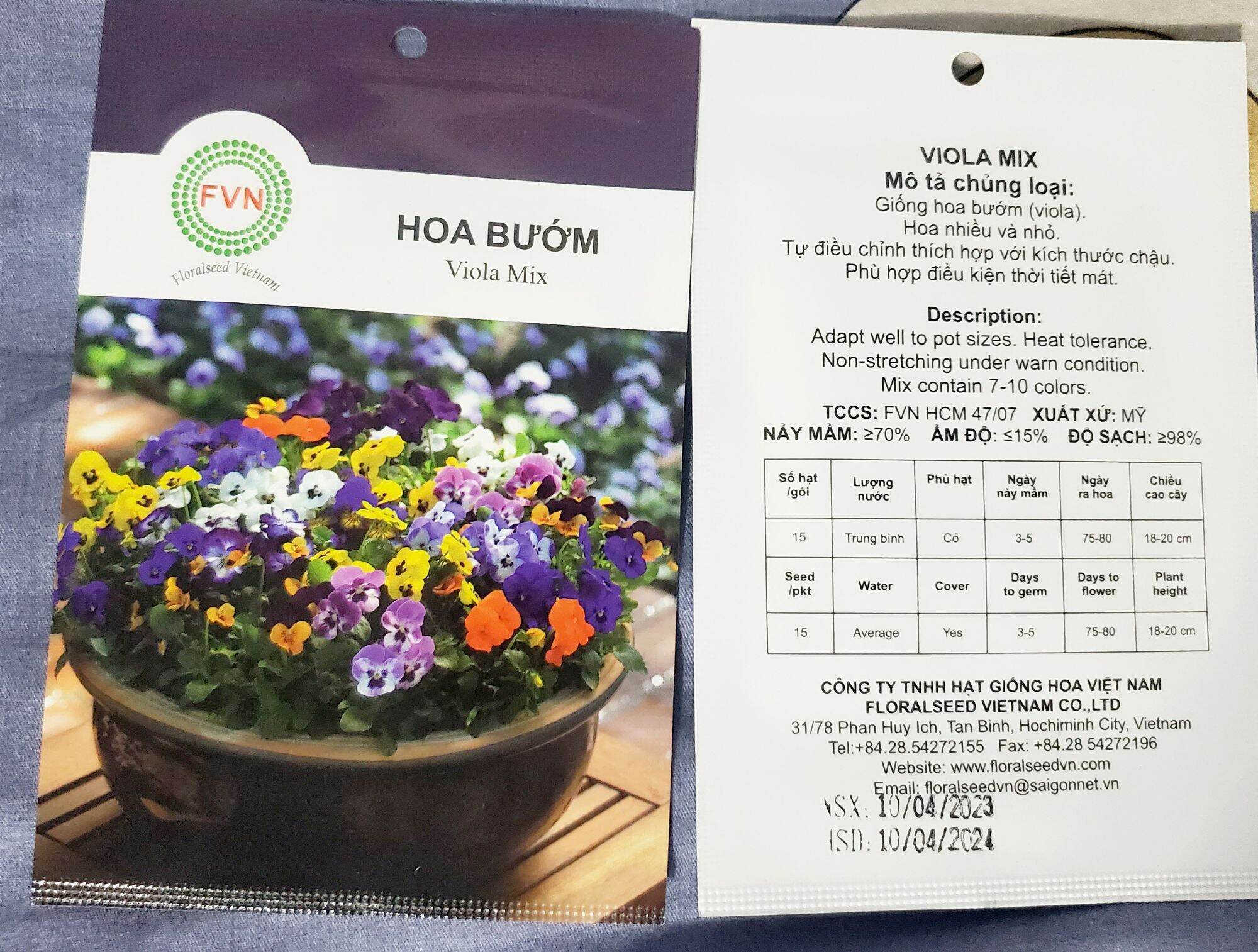 Hạt giống hoa bướm Viola