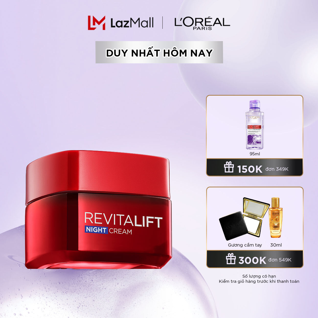 Kem dưỡng săn chắc da và giảm nếp nhăn L'Oreal Paris Revitalift ban đêm 50ml (kem đêm)