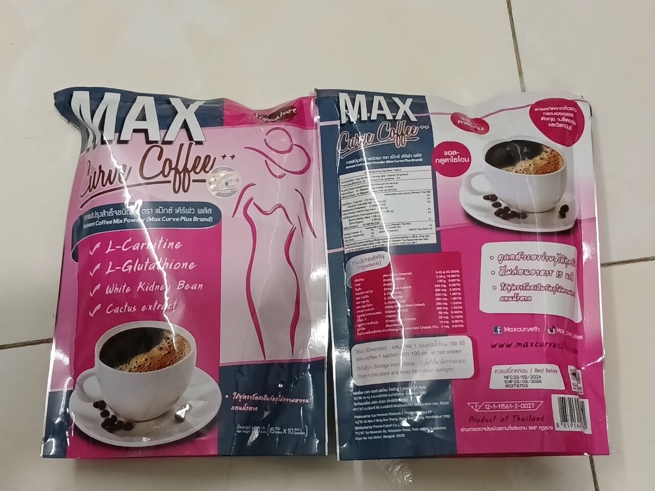 Cà phê giảm cân max curve thái lan