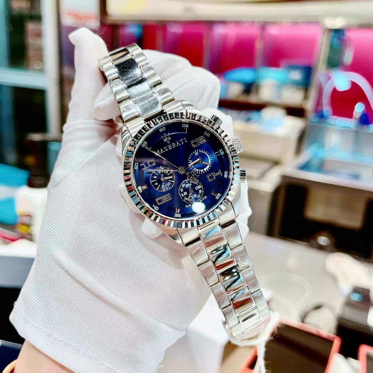 Maserati R8853100011 , Size 38mm , mặt xanh , máy quatz , Unisex giới tính