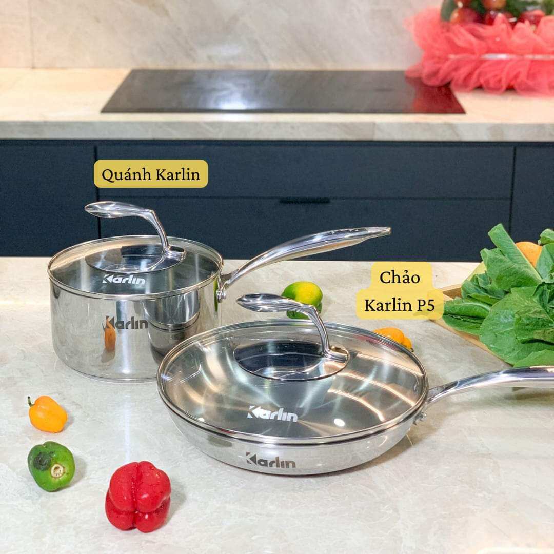 💥GIAO HỎA TỐC 💥Chảo inox Karlin chảo thương hiệu Đức chống dính tự nhiên