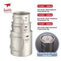 keith | Cốc Titanium Gấp Đựng Di Động Môi Rộng