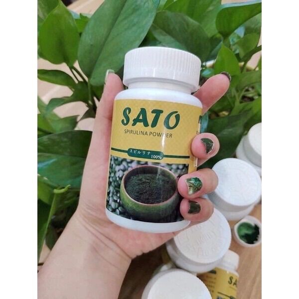 Tảo xoắn bột sato nhật bản, tảo cấy chuyên dùng cấy trắng sáng đẹp da cho spa