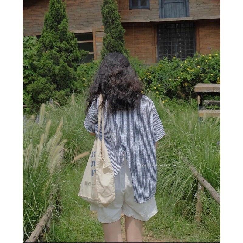 Áo sơ mi kẻ xẻ sau 157
