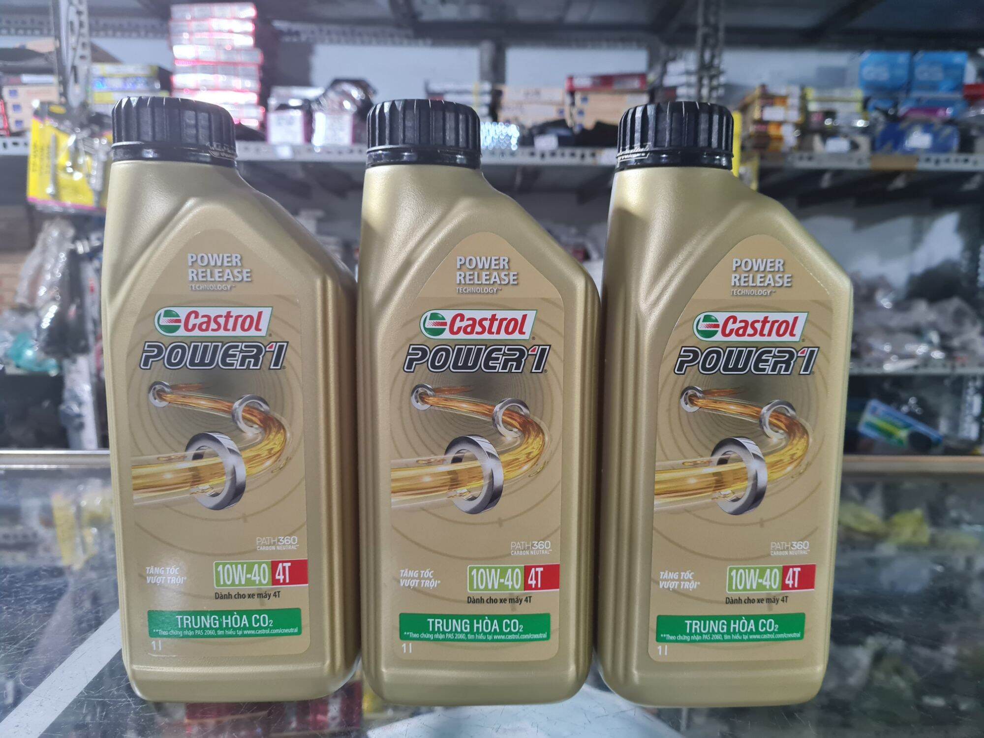 [HCM]Nhớt tổng hợp Castrol Power 1 10W-40 chính hãng cho xe côn tay, xe số