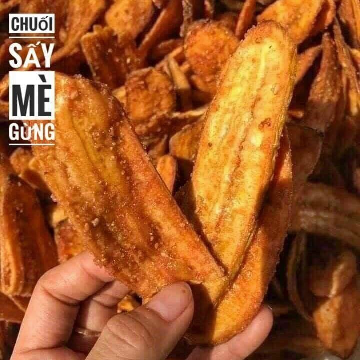 Chuối sấy tẩm mè rừng ngon đậm vị | Hũ 260g