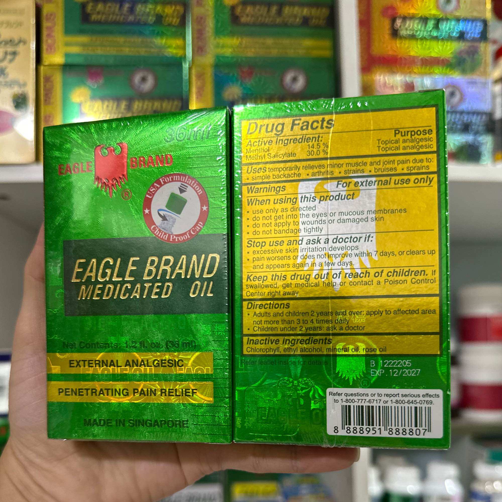 (Date 12/27) Dầu xanh Mỹ size đại 36ml