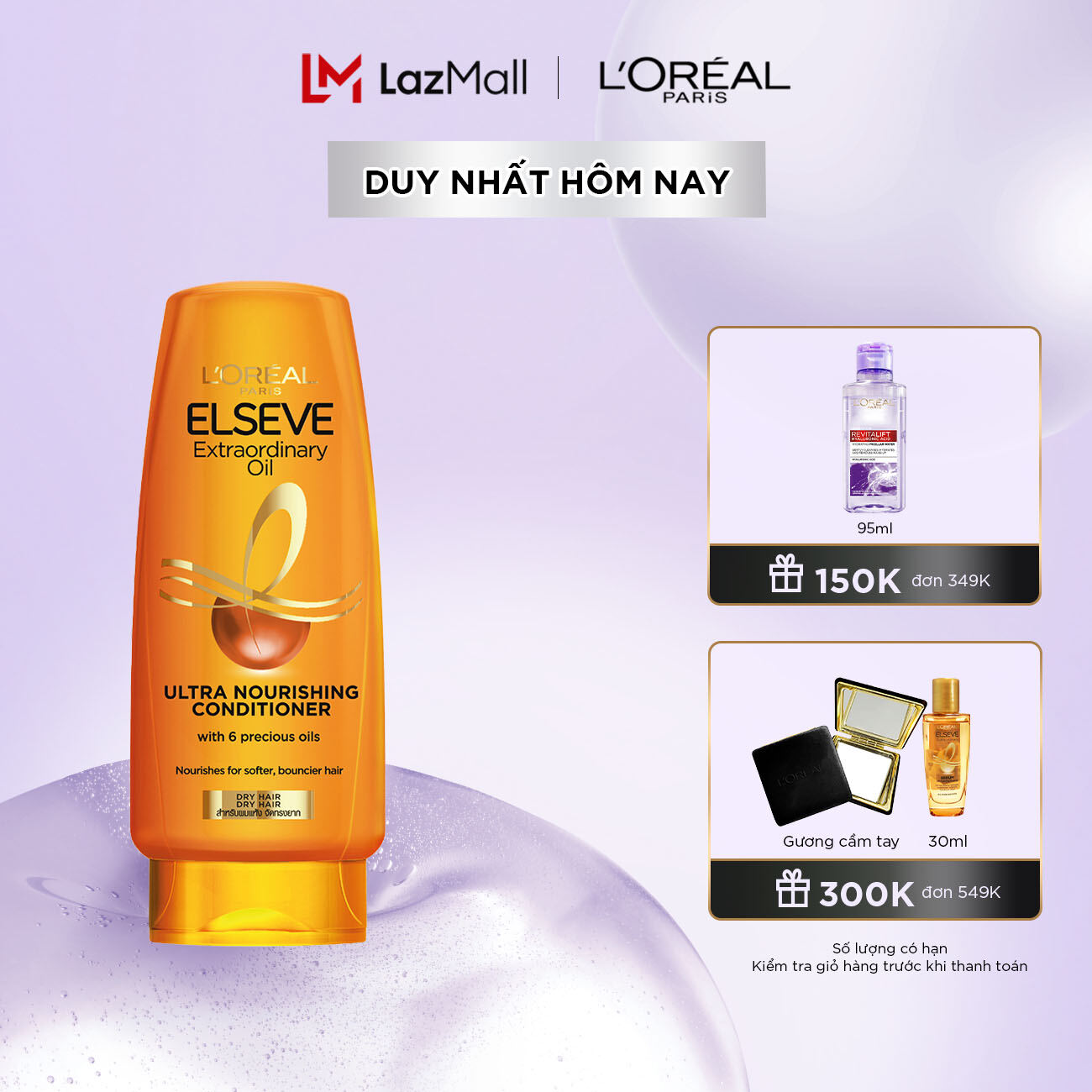 Dầu xả Dưỡng tóc suôn mượt Elseve Extraordinary Oil Ultra Nourishing Conditioner 280ML