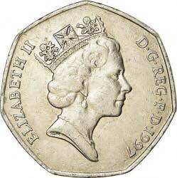 Đồng xu 50 pence của Anh 1982 -2008