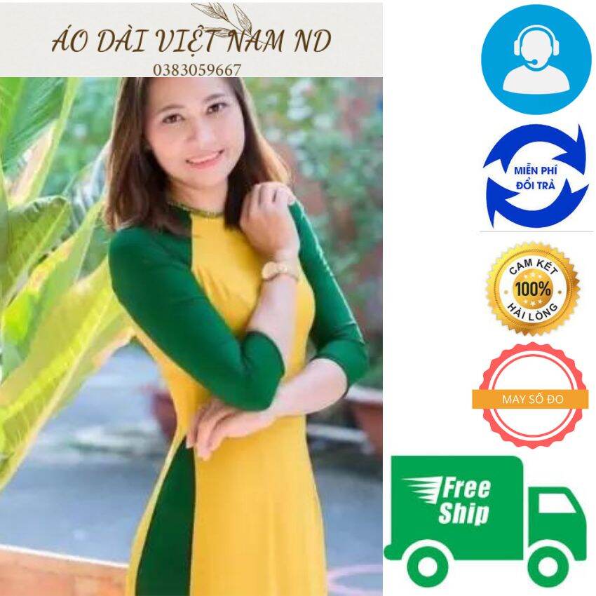 Bộ Áo Dài Phối Tay