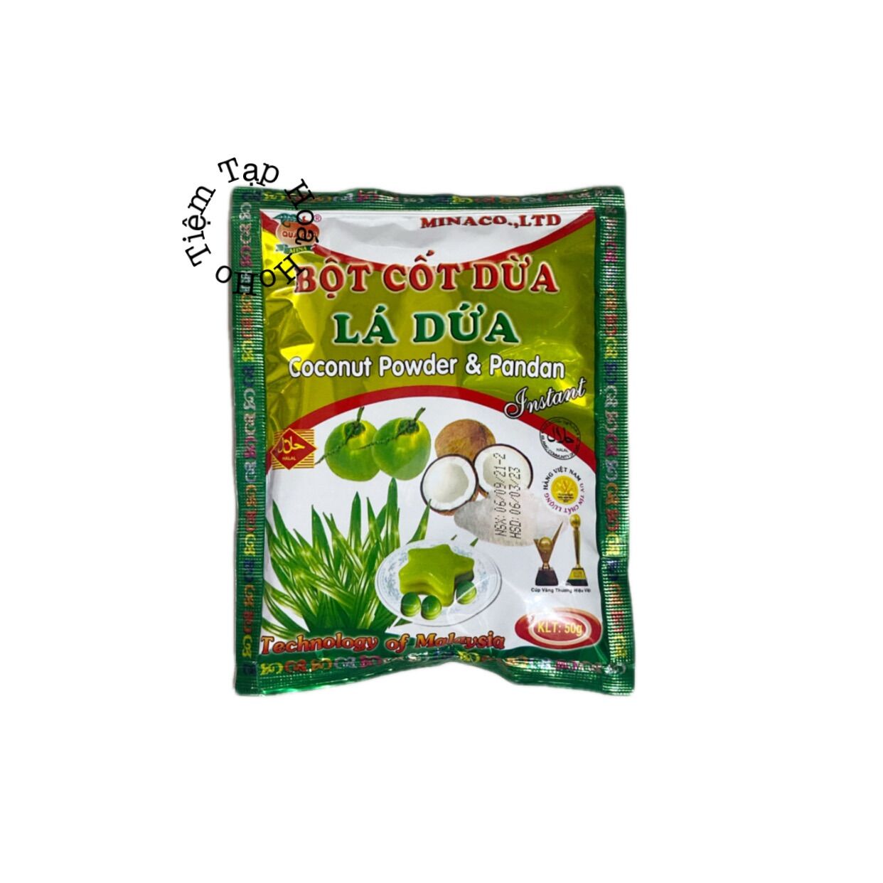 Bột Cốt Dừa Minaco/ Bột Cốt Dừa Quả Đào - trắng/lá dứa
