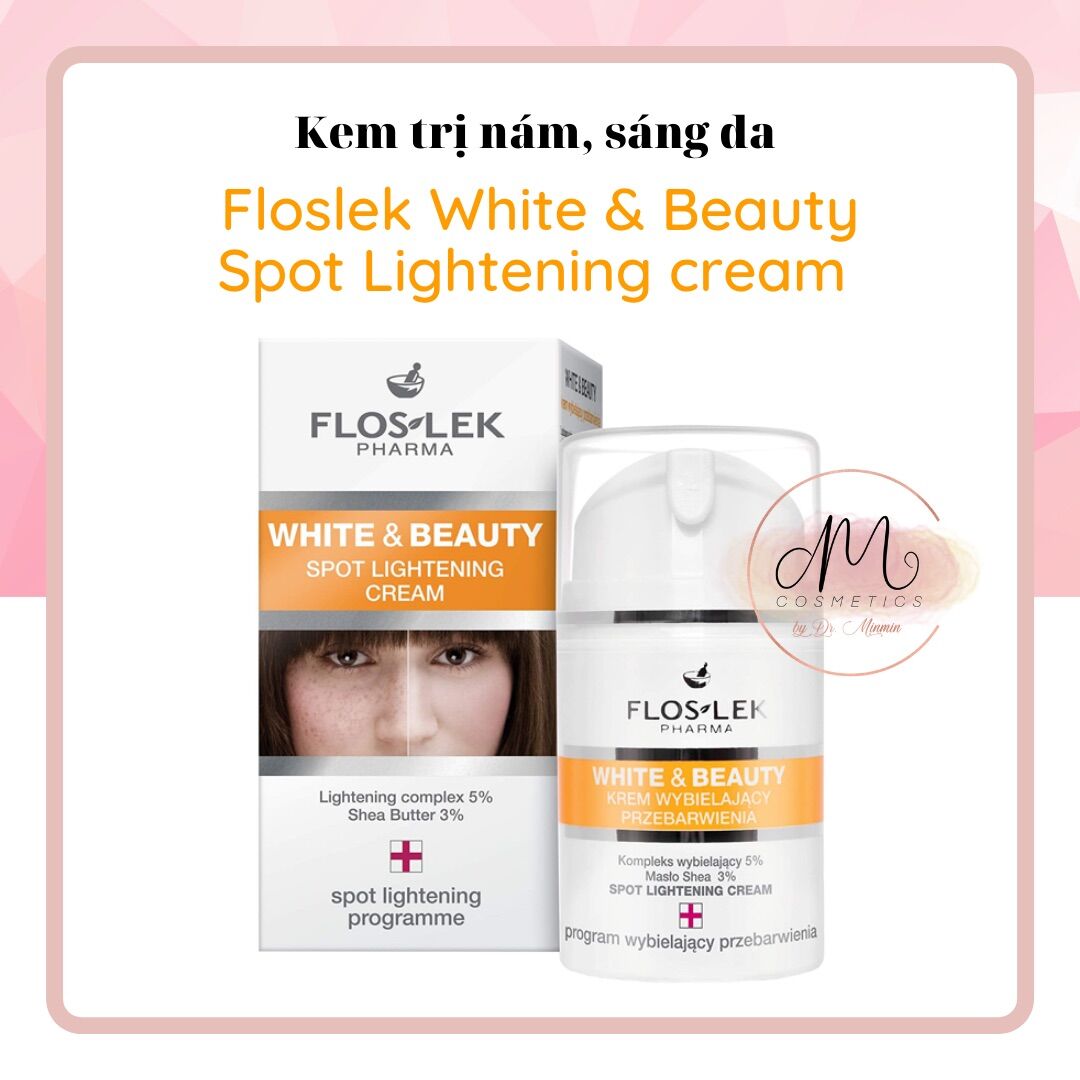 Kem nám, trắng da Ngày/Đêm Floslek White And Beauty Spot Lightening Cream và Day Cream SPF30