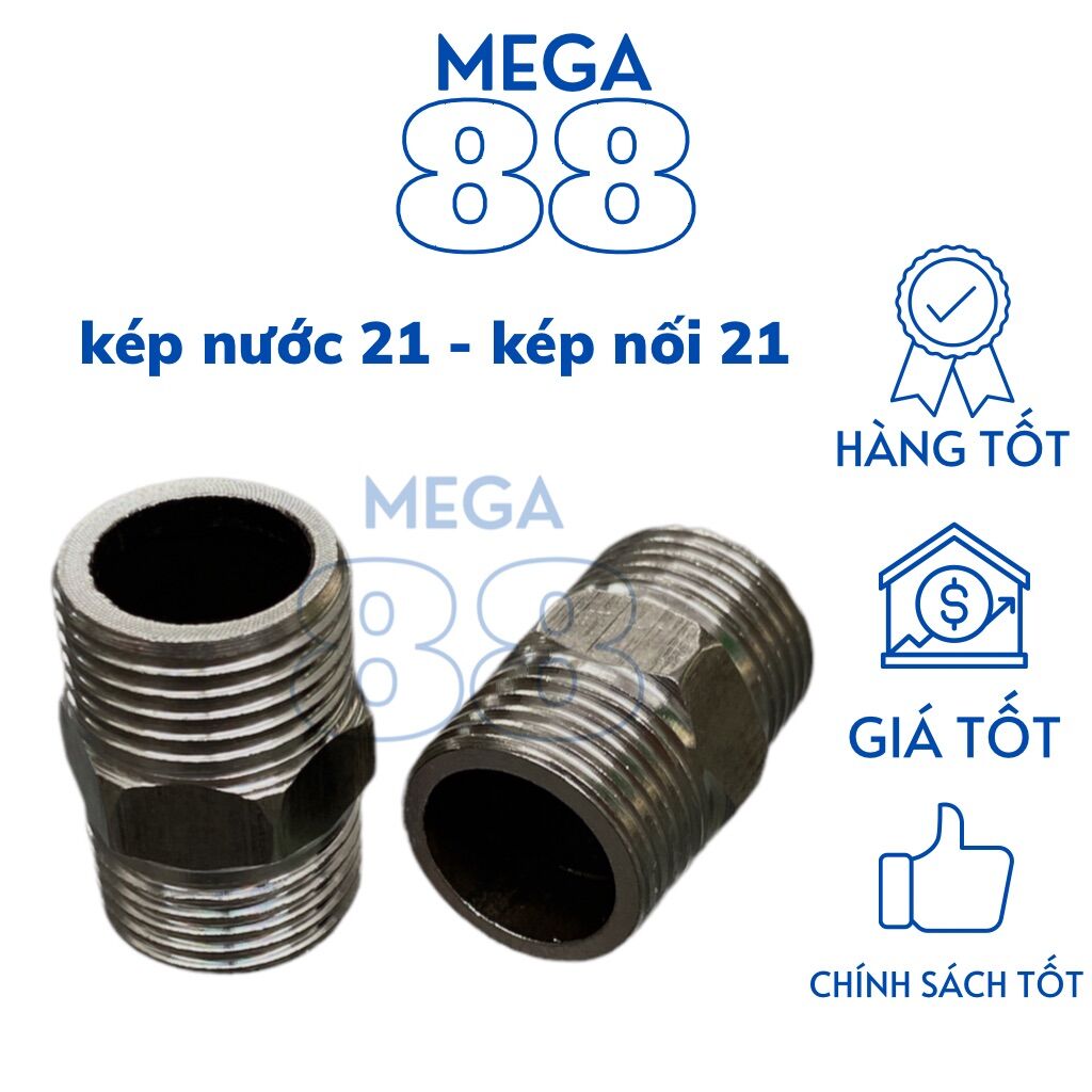 Kép inox ren ngoài 21 - kép nước 21 chất liệu inox chất lượng