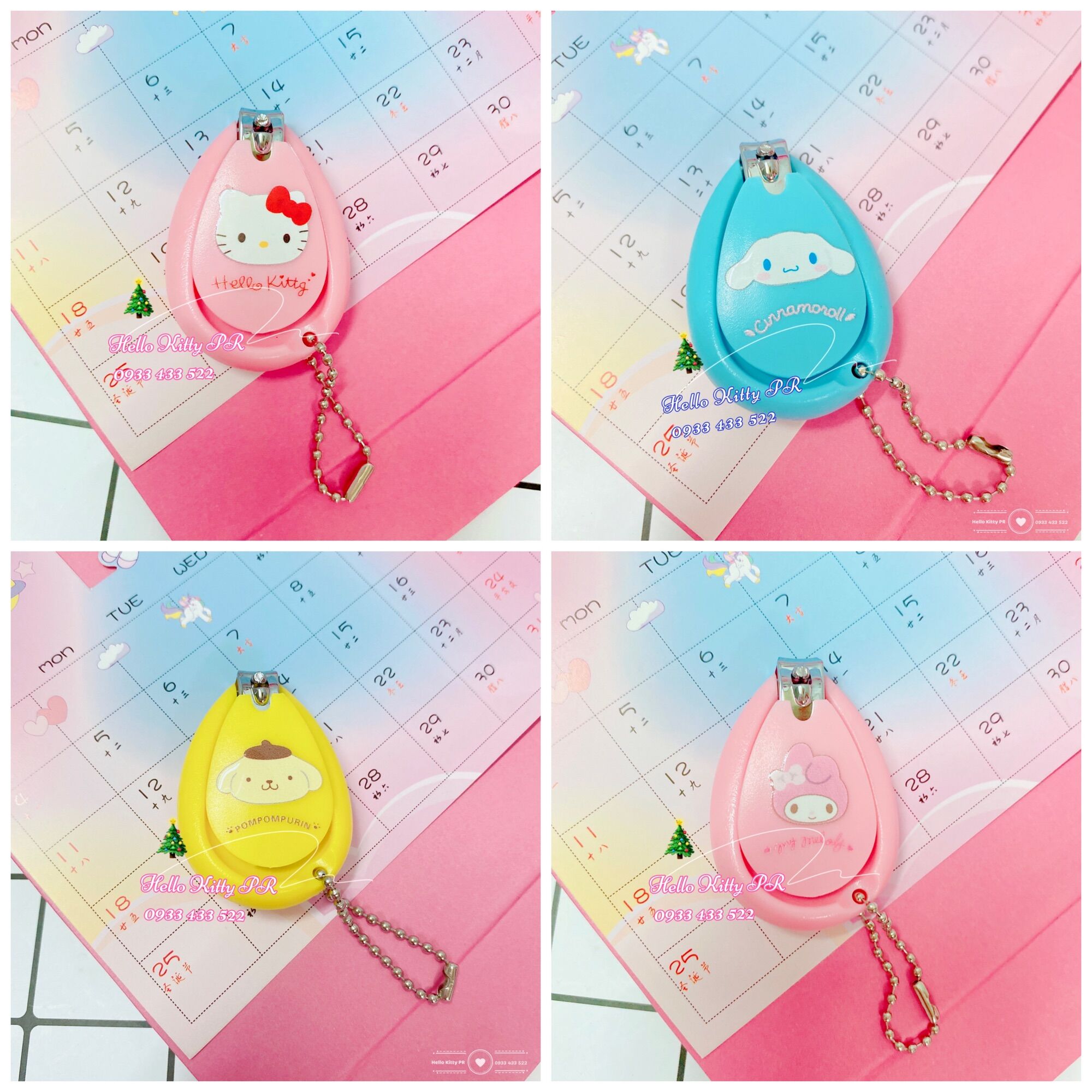 Bấm móng tay Hello Kitty - Melody - Cinamaroll - Pudding