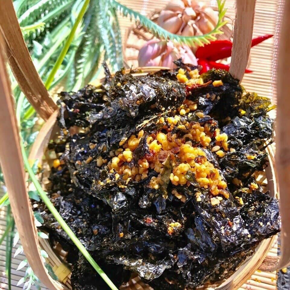 [ SIÊU NGON ] Rong Biển cháy tỏi mè 200g