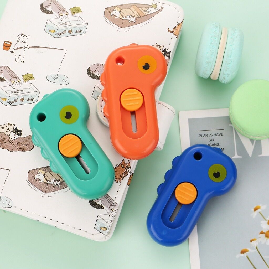 Dao rọc giấy mini hình khủng long dễ thương - dao rọc giấy nhỏ gọn tiện lợi