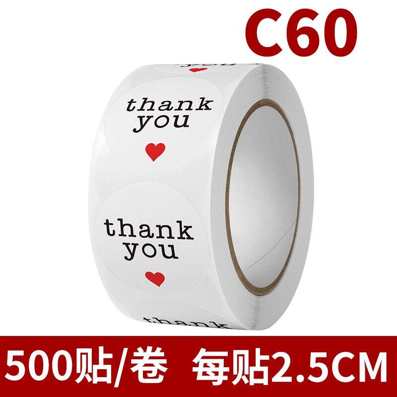 Cuộn 500 decal nhãn dán Thank you
