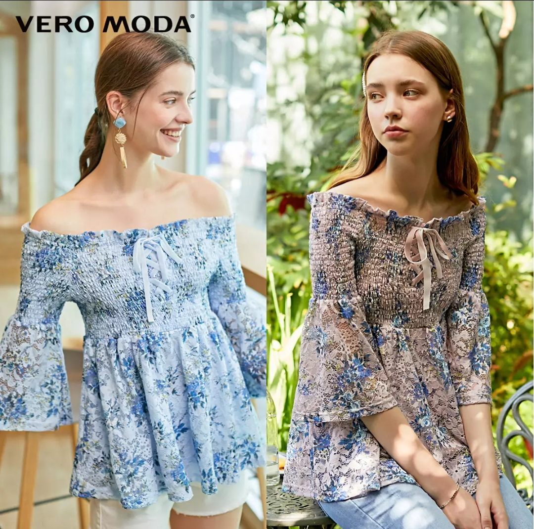 Áo ren trễ vai cao cấp Vero Moda