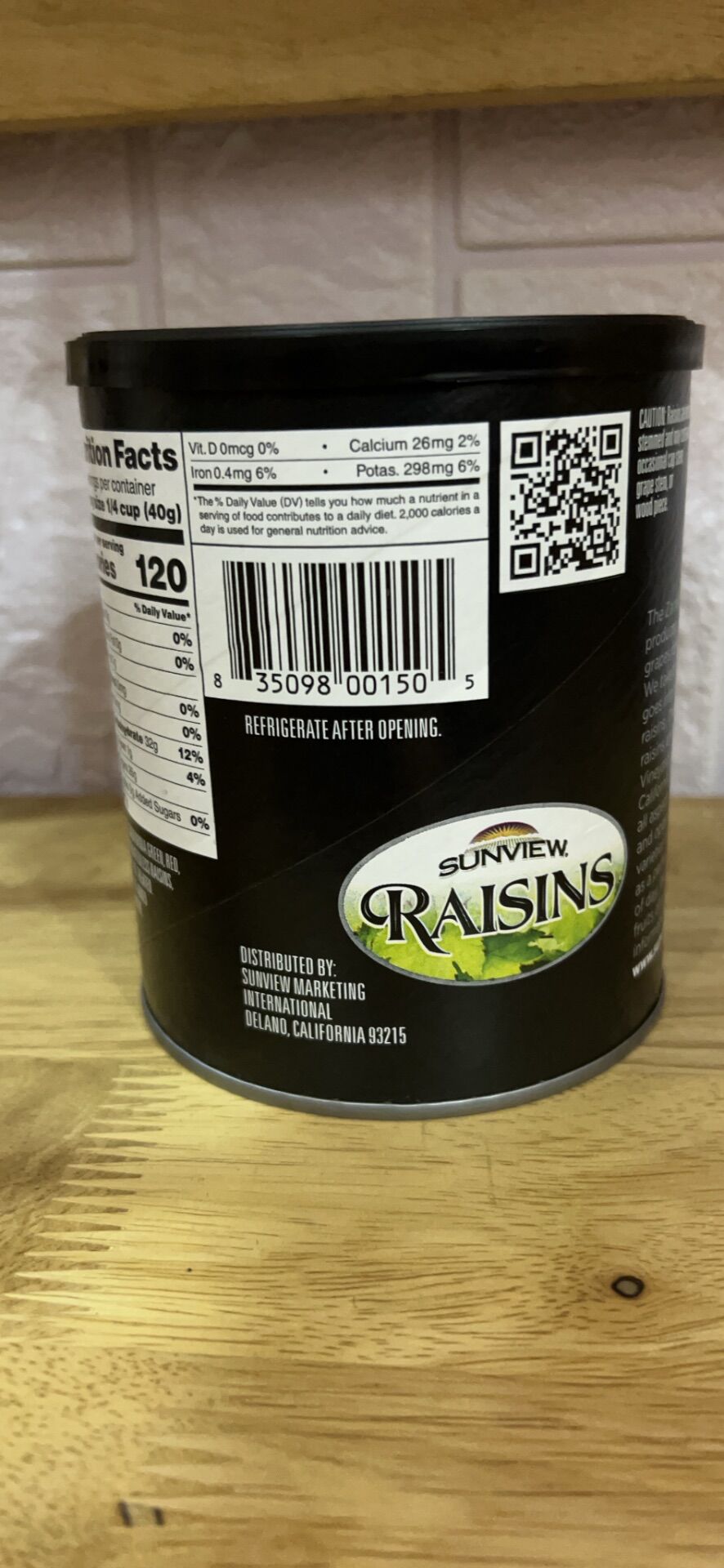 Nho khô Sunview Raisin hộp 425gram