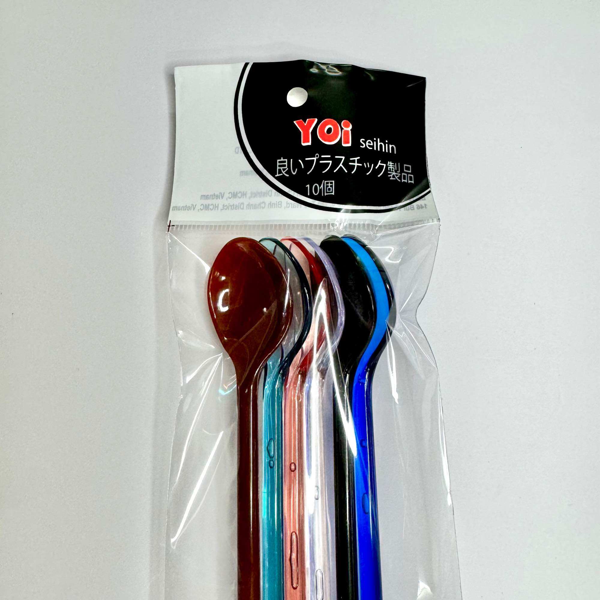 Combo 5 Chiếc Thìa Cà Phê Nhựa Cứng Mix 5 Màu Khác Nhau