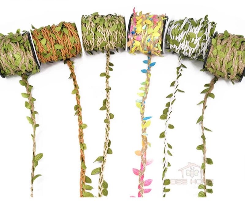 Sét 5m dây thừng đan lá làm handmadedecor trang trí đẹp...