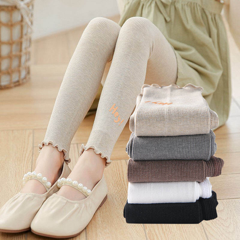 Quần Mặc Trong Bé Gái Quần Liền Thân Cotton Em Bé Dày Vừa Mẫu Xuân Thu Quần Liền Tất Trẻ Em Mẫu Mỏng Kiểu Tây Mặc Bên Ngoài Dễ Phối
