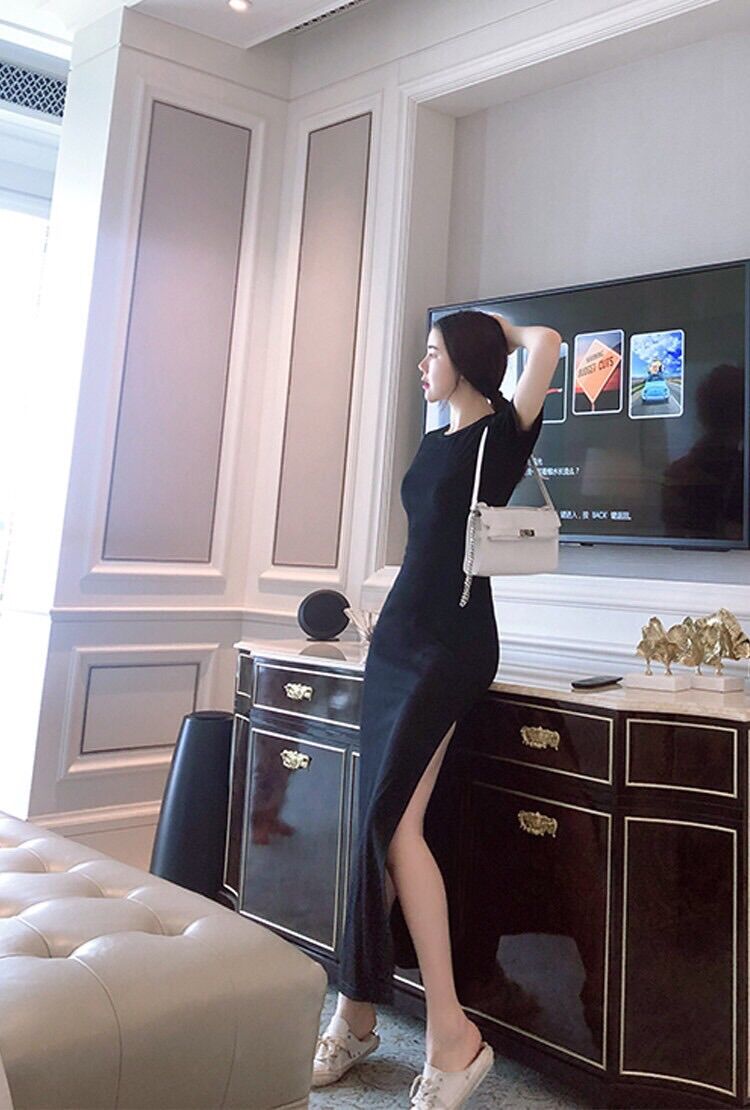 ĐẦM BODY XẺ DÀI (ẢNH THẬT)