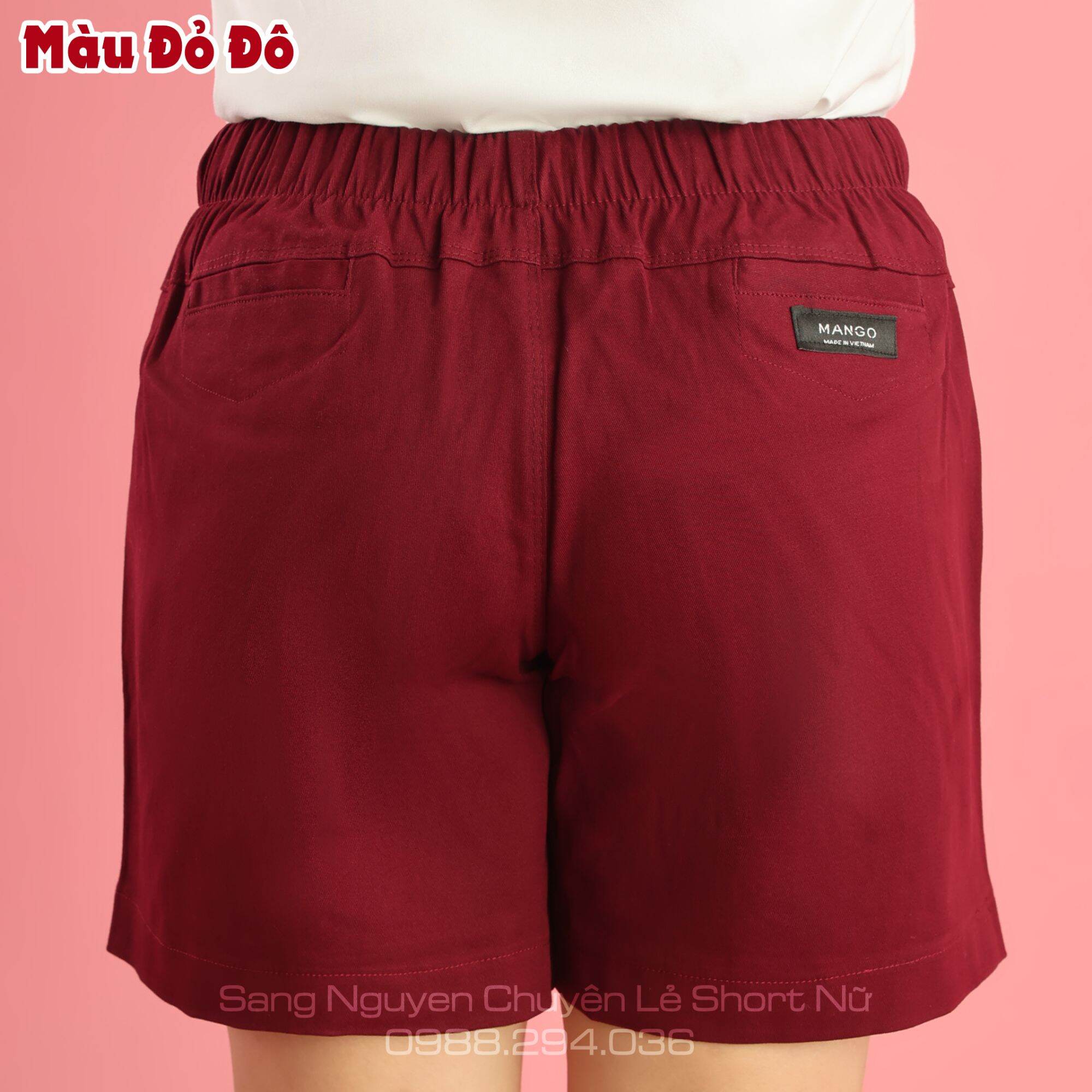 QUẦN SHORT NỮ KAKI LƯNG THUN