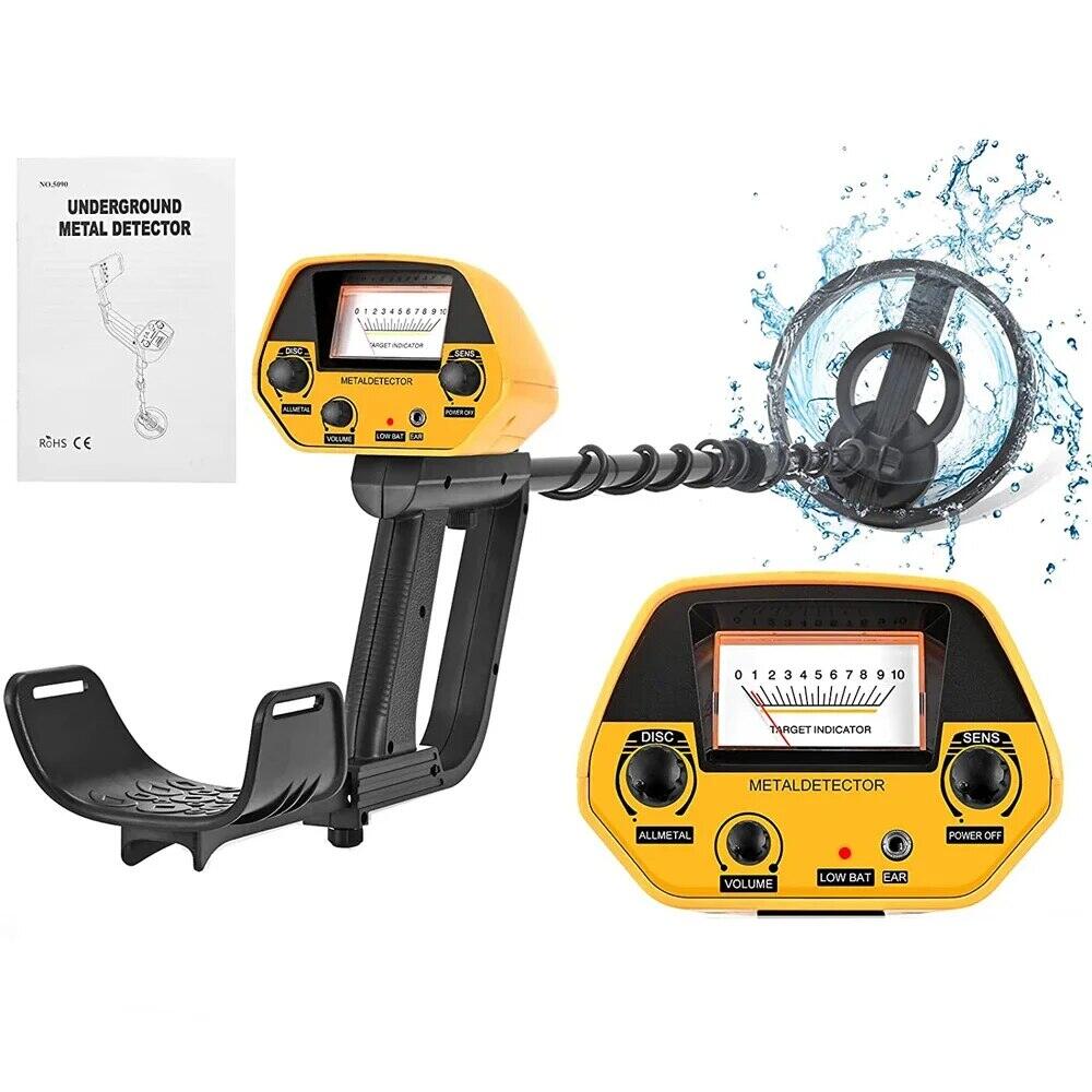 Md-5090 máy dò kim loại chạy bằng pin dưới lòng đất tìm vàng kho báu dụng cụ săn bắn