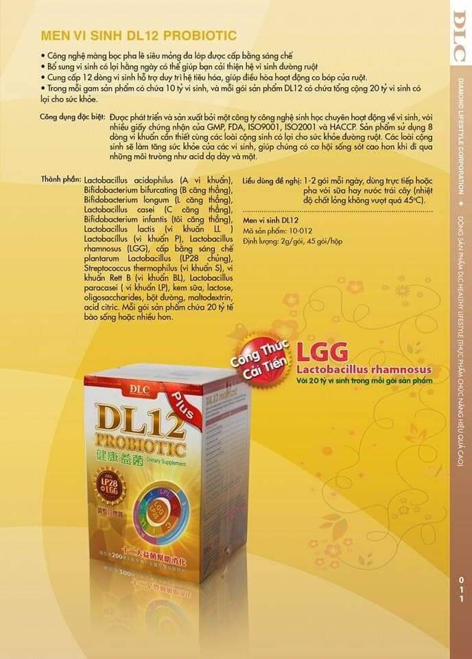 [HCM]Men vi sinh DLC( DL12 PROBIOTIC)