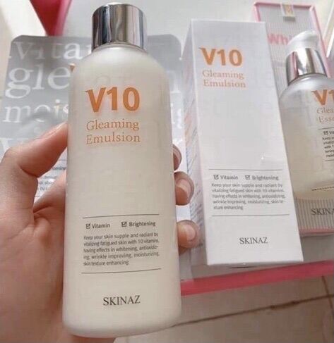 Sữa Dưỡng Da Cao Cấp V10 Skinaz 180Ml Cấp Ẩm Chống Lão Hoá Giúp Da Sáng Khỏe Mịn Màng