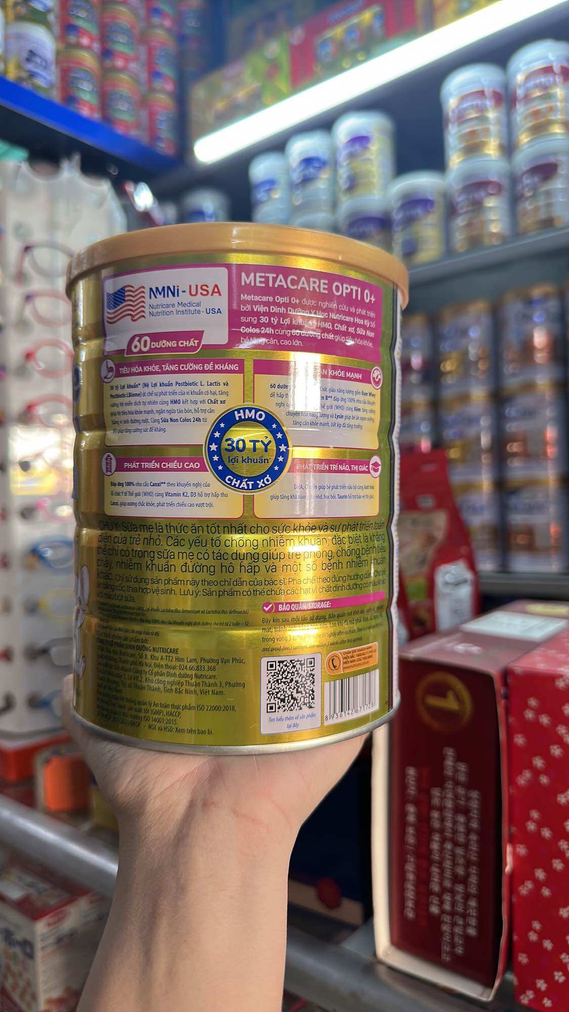 [Mẫu Mới]Sữa Meta Care Gold 0+ 900g (cho trẻ từ 0 – 6 tháng)
