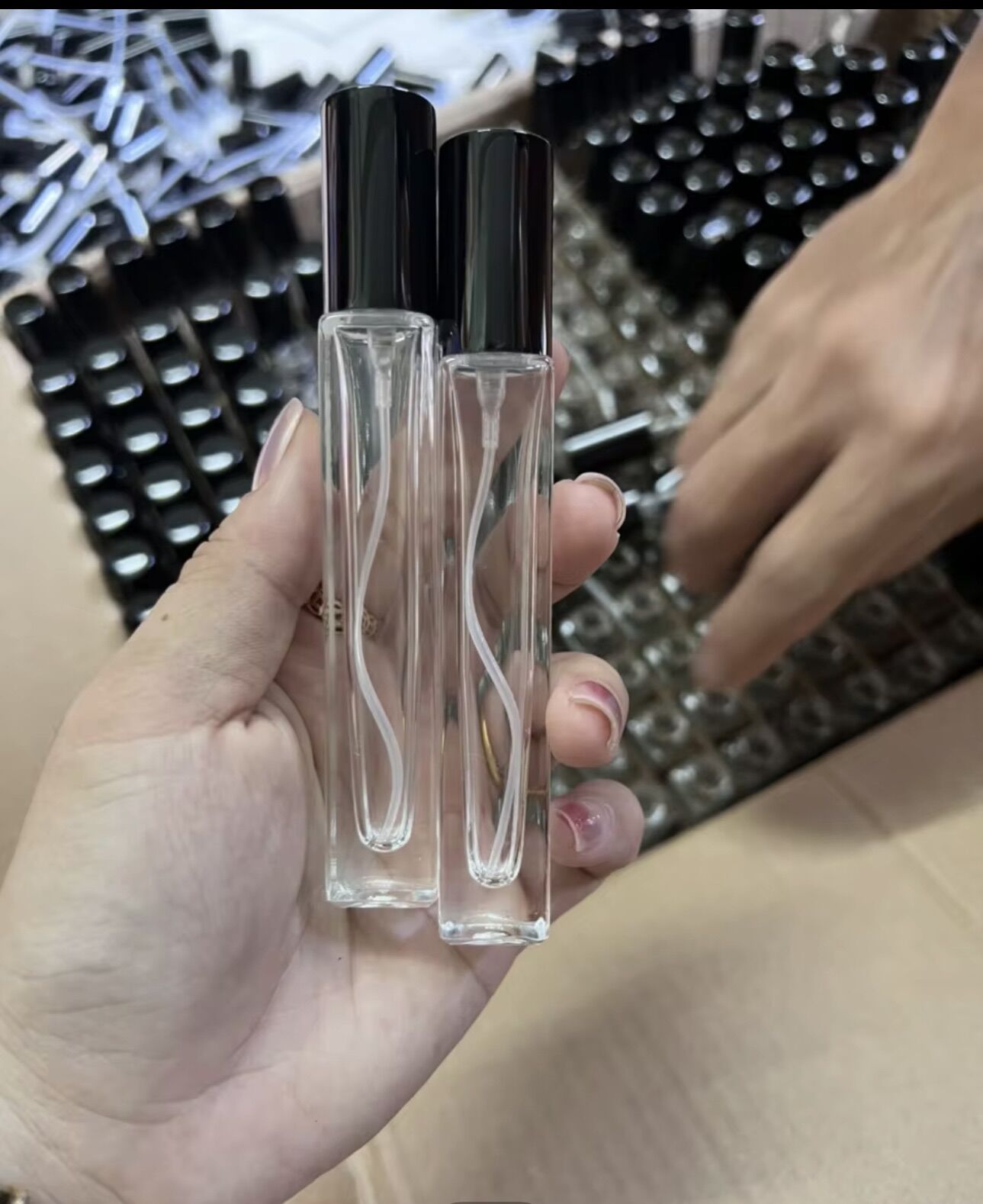 Combo 5 chai chiết vuông 10ml nắp đen