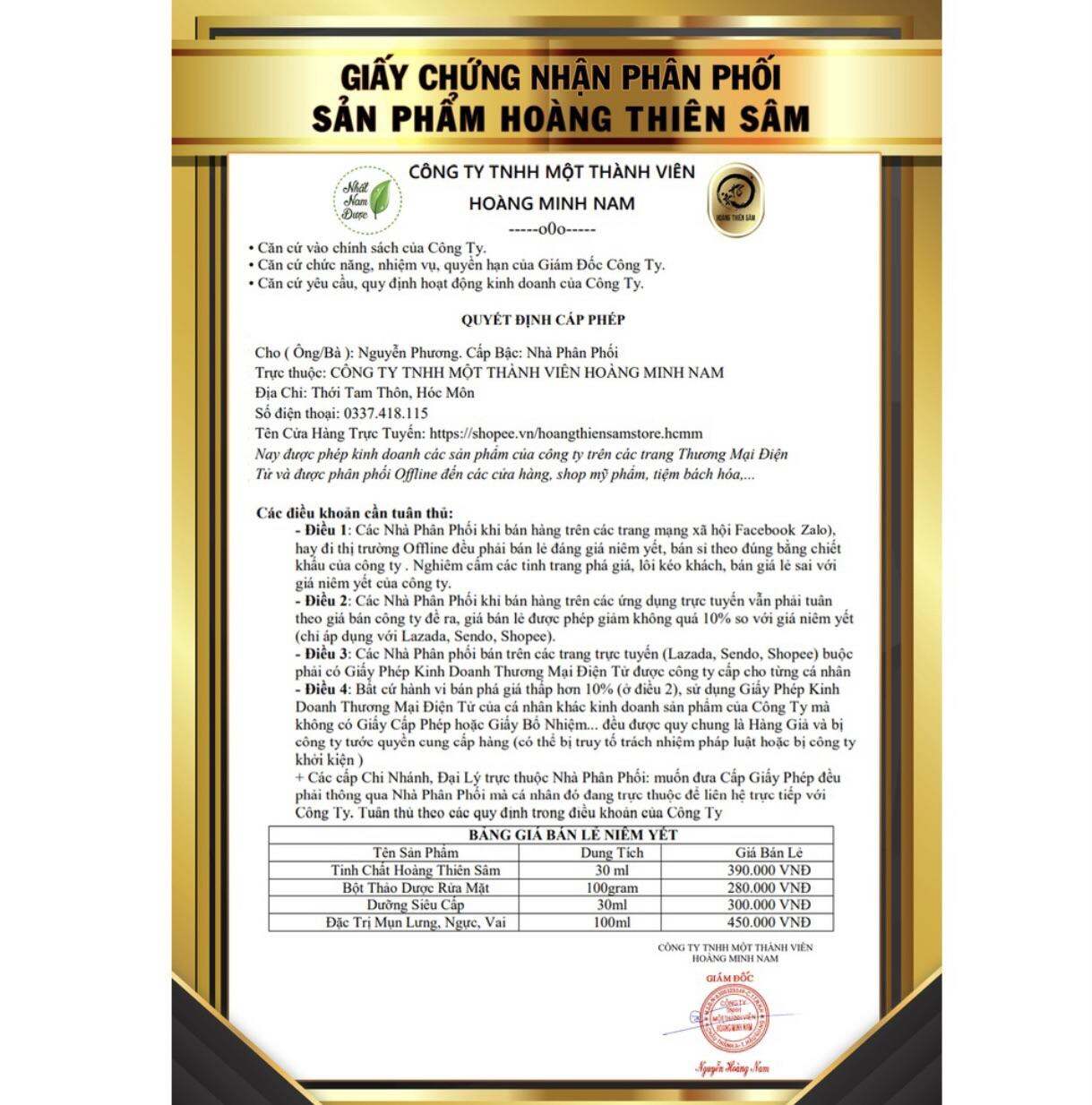 Bột Thảo Dược Rửa Mặt Hoàng Thiên Sâm