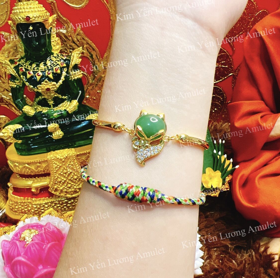VÒNG TAY HỒ LY ĐÍNH ĐÁ THÁI LAN