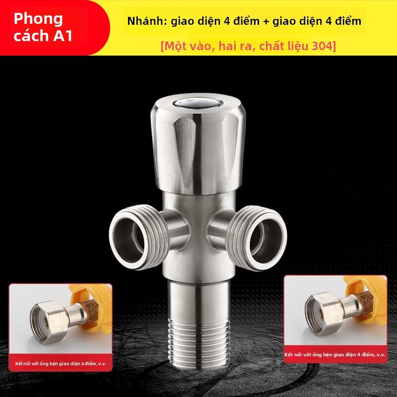Van Góc Bằng Thép Không Gỉ 304 Van Nước Bồn Rửa Mặt Ba Đầu Van Nước Máy Van Tách Nước Van Nước Ba Lỗ