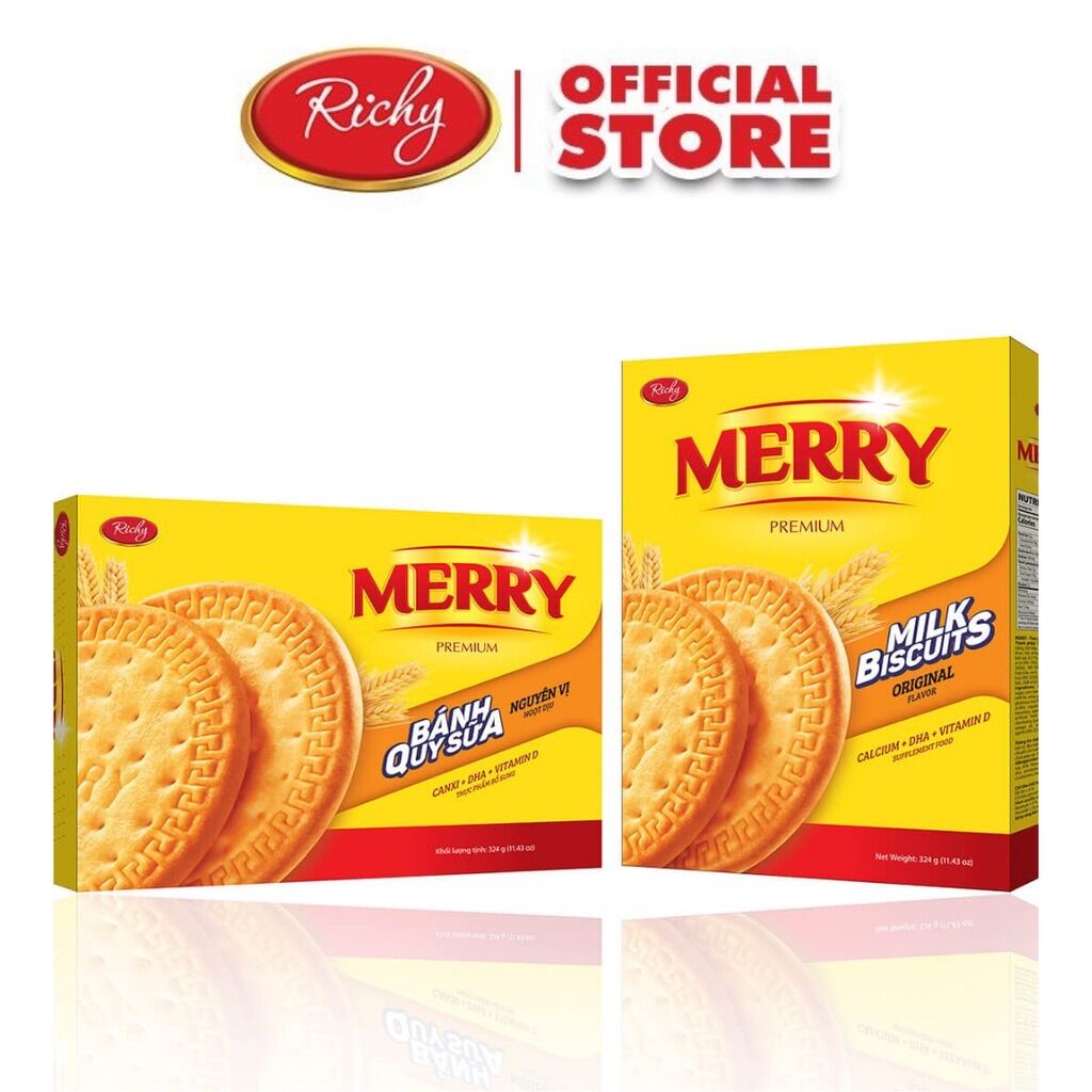 BÁNH QUY SỮA MERRY PREMIUM RICHY 324G
