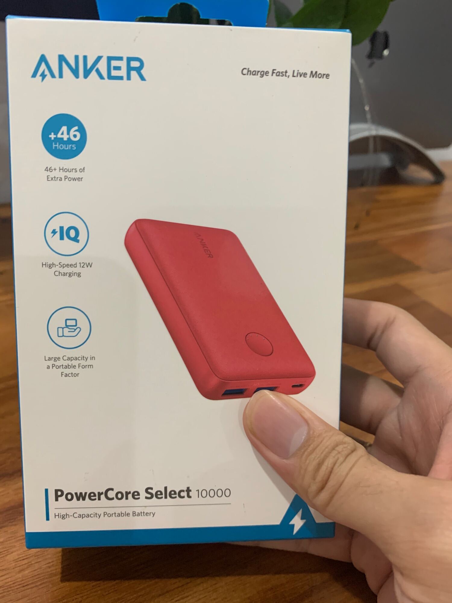 Pin dự phòng 10000 mAh Sạc nhanh 12W ANKER A1223 PowerCore