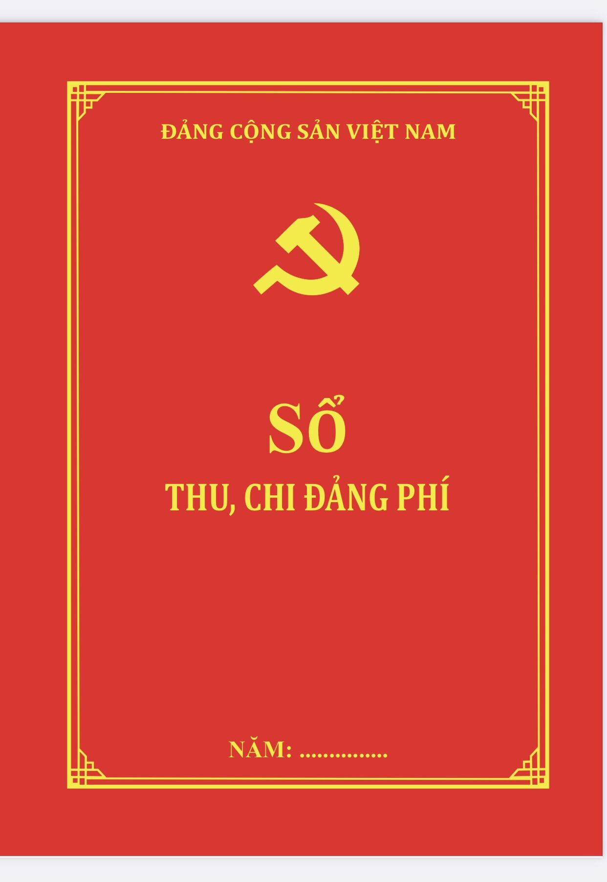 Sổ thu - chi đảng phí